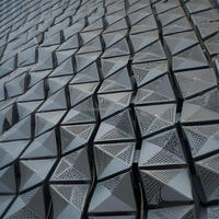 Panel jaring aluminium potongan Laser Modern untuk pelapis dinding eksterior & desain berongga pagar dengan kaca dan bahan batu