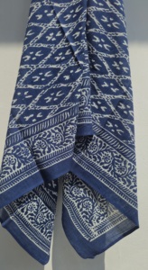 Hand Block Print Cotton <b>Sarong</b> Pareo Indigo Ikat Leopard Paisley Beach Wrap Women 1 Boho <b>Bikini</b> Cover Lightweight Resort Wear - Product Image 3