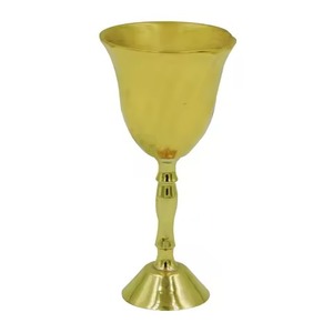 Brass <b>Wine</b> <b>Goblet</b> Hand Engraved Chalice Vintage Metal Cup Statement Drinkware Wedding Decor - Product Image 4