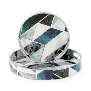 Bandeja de Esmalte con Diseño Impreso, Bandeja de Esmalte OEM Disponible, Bandeja de Esmalte para Exhibición de Alimentos, Bandeja de Esmalte con Patrón para Decoración del Hogar - Product Image 2