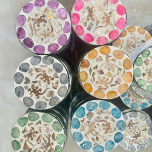 Manteles de Mimbre Tejidos a Mano Estilo Boho para Verano, con Posavasos de Nácar, Artículos Populares de Vietnam - Product Image 2