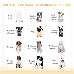 Table d'appoint de style meuble pour chien avec verrou de sécurité et panneau de porte amovible, pour usage intérieur, incluant un lit pour chien et un coussin en mousse - Product Image 6