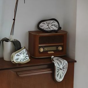 DALI Quartz Watches <b>Table</b> <b>Clock</b> Melting Wall <b>Clock</b> Design for Holiday Christmas Decorations Christmas Gifts - Product Image 2