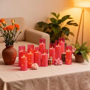 Candele LED Senza Fiamma a 5 Pezzi per un'Atmosfera Romantica, con Timer, in Acrilico Stabile, Effetto Sfarfallio per un Ambiente Accogliente - Product Image 5