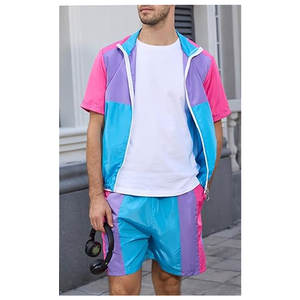 Conjunto Deportivo Retro de Chaqueta Cortavientos y Pantalones, Estilo Disco, Ropa Deportiva Vintage, Moda Urbana de Dos Piezas - Product Image 2