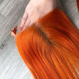 Extensions de cheveux vietnamiens vierges Super qualité 100% prix d'usine os droit Super Double dessiné couleur orange clair - Product Image 4
