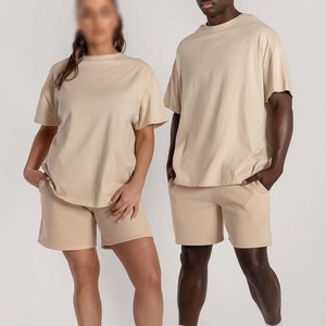 Conjunto de Camiseta y Pantalones Cortos para Hombre, Verano, Cómodo, Elegante, Transpirable, Tela de Poliéster/Algodón, Personalizable, Tallas Grandes - Product Image 4