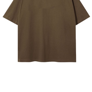 Camiseta de hombre de algodón 100% tejida, oversize, lisa, con logo personalizado, antiarrugas, manga corta, en blanco, lavado ácido, estilo vintage, para gimnasio - Product Image 6