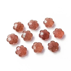 Fleur de quartz rose naturel de 10 mm sculptée à la main, mini-fleur en pierre précieuse, sculpture en cristal pour la fabrication de bijoux, prix de gros - Product Image 1