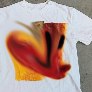 T-shirts pour hommes personnalisés, coupe carrée courte, en tissu épais, style oversize, vintage, délavé à la pierre, avec impression en relief et couleur contrastante - Product Image 3