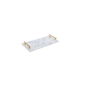Home <b>Tea</b> Coffee Storage <b>Tray</b> Luxurious European 100% Marble Serving <b>Tray</b> With Metal Handle Best Quality <b>Tray</b> Customize Size - Product Image 2
