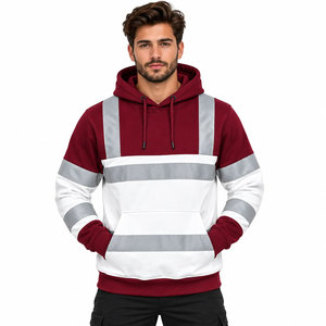 100% Polyester <b>Fleece</b> <b>Men</b> Coat Clothing Uniform High Visibility Hi Vis Reflective Winter <b>Work</b> Hoodies Reflective Safety Jacket - Product Image 5