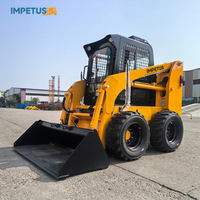 IMPETUS Mini Mesin Konstruksi Beroda Skid Steer Loader 300kg 450kg 700kg 900kg Skid Steer Loader Dijual