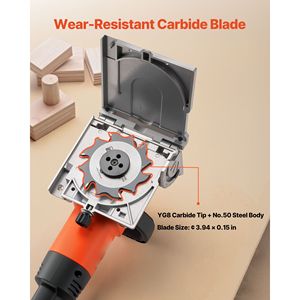 Kit Utensili per Fresatrice a Nastro 5.9A, Motore da 760W 11.600 RPM, Lama con Punta in Carburo per Giunzioni a Dita con Scanalatura di Posizionamento a 45 Gradi - Product Image 5