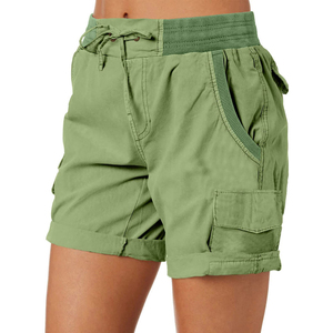Nouvelle jupe cargo mini sexy d'été à taille haute avec poches à rabat et cordon de serrage pour femme, style streetwear, short cargo pour femme - Product Image 2