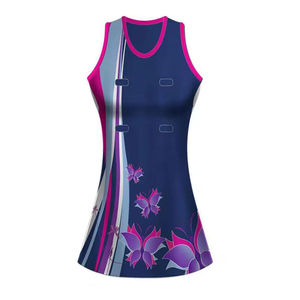 Professional Women's Netball Team Uniform Full Set With <b>Skirt</b> Jersey Breathable Quick Dry Fabric And Custom Team Branding - Product Image 3
