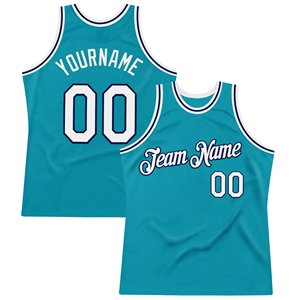 Maillot de basket personnalisé en maille turquoise sublimée avec nom et numéro d'équipe, débardeur sans manches respirant unisexe pour adulte - Product Image 2