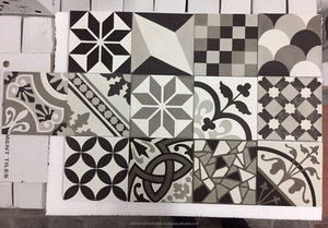 กระเบื้องซีเมนต์ลายดอกไม้สุดหรูทำด้วยมือกระเบื้องปูพื้นสำหรับตกแต่งบ้านจากโรงงานเวียดนาม - Product Image 5