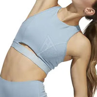 Soutien-gorge de sport pour femme, idéal pour le yoga, la course, la gym, le fitness, avec bretelles réglables, maille respirante, écologique, haut athlétique à fermeture frontale