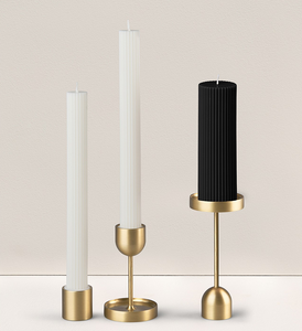 Brass <b>Square</b> <b>Candle</b> Pillar 2 Pieces Table Decorative Centerpieces Eco-Friendly Heat Resistant Christmas Customized Designs High - Product Image 6