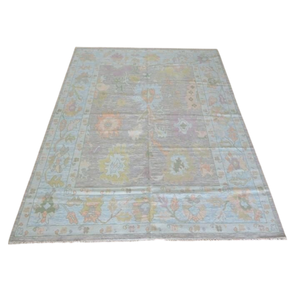 Tapis de luxe en laine noués à la main à motif floral, à poils ras, style marocain, pour la décoration intérieure d'hôtels et de villas - Product Image 3