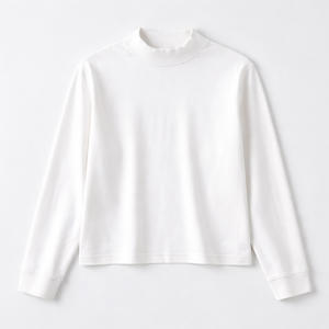 T-shirt à col montant et manches longues personnalisé pour femmes - Fabricant OEM avec faible MOQ - Product Image 5