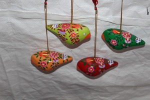 Handcrafted Kashmiri <b>Paper</b> Mache Bird Hanging Ornament – Hand Painted Floral Decorative Bird - Product Image 3