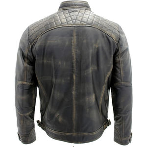 Chaqueta de Cuero Estilo Vintage para Hombre, Chaqueta Bomber de Cuero para Invierno, Chaquetas de Cuero con Cierre Completo y Diseño de Logotipo Personalizado - Product Image 2