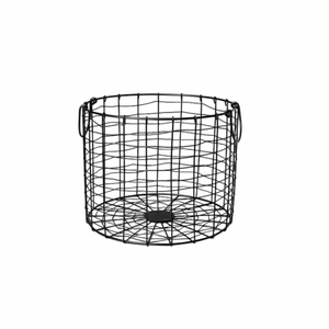 Cesta de Almacenamiento Circular de Alambre Metálico con Asa de Madera, Estilo Nórdico, Solución Multiusos para Organizar Armarios y Guardarropas - Product Image 6