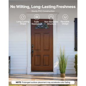 Planta Artificial de PVC Premium de 47 Pulgadas, Flor de Caña Artificial y Arbustos Verdes para Interiores y Exteriores, Decoración del Hogar - Product Image 4