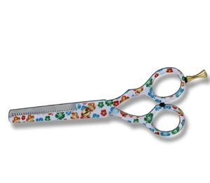 Ensemble de ciseaux de coiffure et d'éclaircissement multicolores professionnels pour salon de barbier, lames creuses affûtées, revêtement titane - Product Image 4