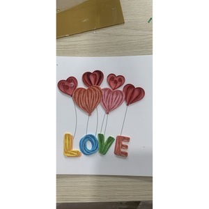 Tarjeta de Felicitación 3D Pop-up Hecha a Mano con Papel Quilling, Tarjeta de Cumpleaños con Diseño de Cupcake y Globo Colorido, Regalo Creativo - Product Image 1