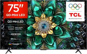 Nuevo televisor TCL 75Q6C-UK QD-Mini LED, 4K HDR Premium 1000nits, Smart TV con tecnología Google TV (Dolby Vision IQ y Atmos) - Product Image 1