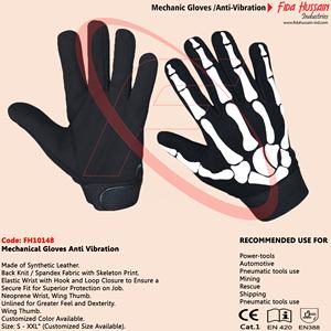 Gants de mécanicien à impression squelette de meilleure qualité pour l'industrie pétrolière et gazière Meilleur choix pour les gants protégés à la main Guants de Trabajo - Product Image 2