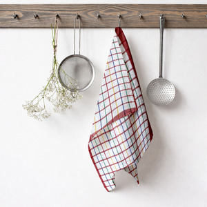 Durable Soft 100% Cotton <b>Linen</b> Woven Checkered Water Absorbent Kitchen Towels 180 GSM Indian Exporter Supplier Reliable Market - Product Image 4