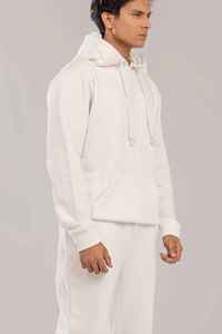 Sweat-shirt à capuche blanc pour homme, coupe oversize, en molleton, style décontracté automne, avec poches, tricoté, manches longues, couleur unie, X Sports - Product Image 6