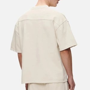 เสื้อยืดคุณภาพสูง 100% ผ้าฝ้ายเนื้อหนา สไตล์สตรีทแวร์ ทรงริงเกอร์ วินเทจ ล้างสีแบบวินเทจ พิมพ์ลายตามสั่ง ทรงโอเวอร์ไซส์ ล้างสีแบบแอซิดวอช - Product Image 4