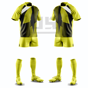 Maillot et short de rugby personnalisés avec impression numérique premium et broderie 3D, nom d'équipe personnalisé, 100 % polyester, sans couture, coupe-vent, léger - Product Image 6