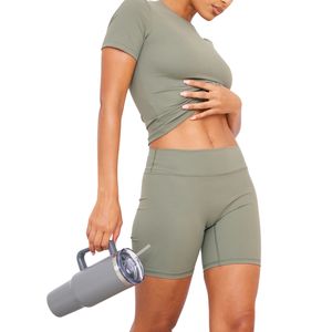 Conjunto Deportivo de Yoga para Mujer con Logotipo Personalizado, Diseño Sólido, Transpirable, Cintura Alta Elástica, 2 Piezas, Spandex/Nylon, Top Deportivo sin Espalda y Leggings - Product Image 2