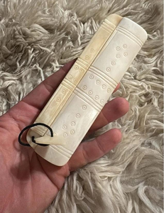 Peigne en os de buffle écologique blanc, taille personnalisée, toilettage de précision, poli, style animalier, artisanat naturel - Product Image 2