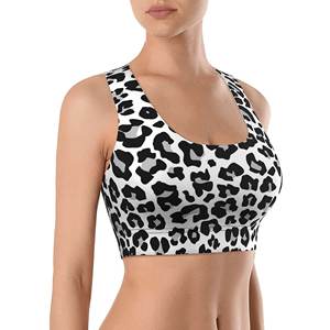 เสื้อชั้นในกีฬาเนื้อผ้าทนทาน คุณภาพพรีเมียม สำหรับผู้หญิง แบบไหล่เดียว ทรงครอป ผลิตจากผ้าสแปนเด็กซ์และโพลีเอสเตอร์  แบบซับลิเมชั่น - Product Image 2