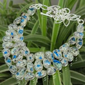 Collier artisanal en jaspe K2, chaîne argentée réglable, bijoux en pierres précieuses naturelles, cadeau pour femmes et hommes, design unique - Product Image 4