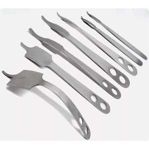Ensemble de 7 leviers osseux et rétracteurs Hohmann, instruments chirurgicaux allemands pour interventions orthopédiques et traumatologiques - Product Image 5