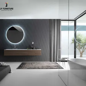 Kabinet rias kamar mandi desain gaya Jerman untuk grosir dengan wastafel penuh dan aksesori untuk RTA