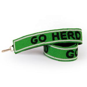 Correa de Bolso Deportiva Personalizada Hecha a Mano con Cuentas de Vidrio Go Pirates con Base de Algodón Hecha en India - Product Image 6