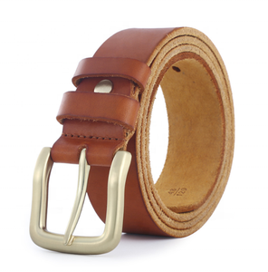 เข็มขัดหนังวัวแท้สำหรับผู้ชาย JECCON สไตล์ลำลอง หัวเข็มขัดโลหะผสม พิมพ์ลาย ทนทาน กว้าง 38 มม. ลายเรียบ รุ่นตรวจจับด้วยเข็ม - Product Image 2