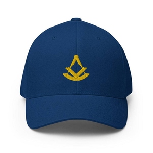 Gorra de Béisbol Personalizada Past Master Blue Lodge con Bordado Dorado, Ajustable, de Sarga de Algodón, Fabricante OEM - Product Image 3