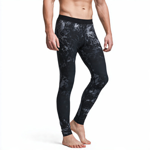 Regal Three <b>Men's</b> Compression Sports Pants <b>Base</b> <b>Layer</b> Polyester/Nylon Water Resistant Basketball Gym Workout Fitness Leggings - Product Image 1