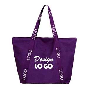 Bolsa de tela fina de algodón de 6 oz impresa con serigrafía al por mayor, con impresión personalizada para bolsos de hombro - Product Image 4