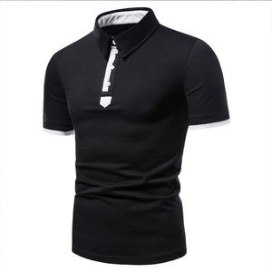 Camiseta de Golf 2022 con Logotipo Personalizado, de Alta Calidad, Ecológica, de Poliéster/Algodón, Negra y Blanca, para Hombre, Talla Grande, de Secado Rápido - Product Image 5